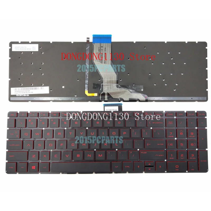 D Новая клавиатура для HP ENVY 17-N000 17-n153nr 17t-n000 17t-n100, США, красные буквы с подсветкой