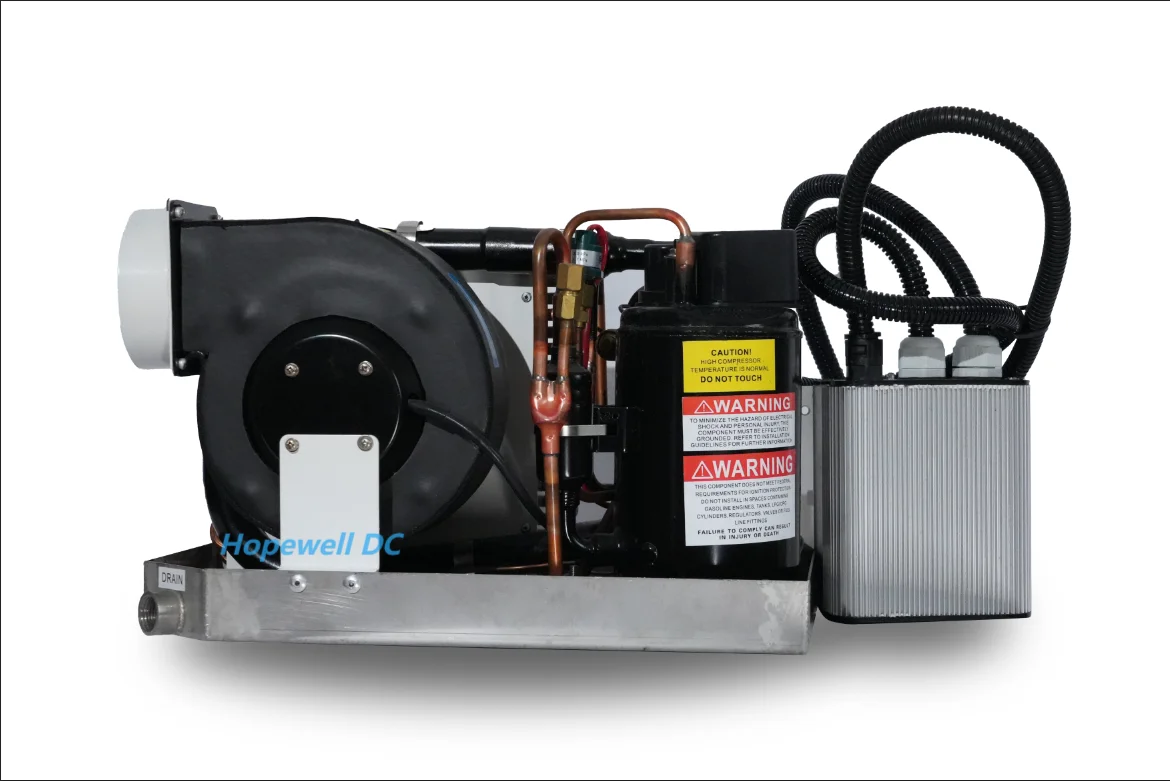 DC 12V 24V 48V Yacht Marine Air Conditioner Self-Contained 12000Btu Vessel/Ship Air Chiller view 4