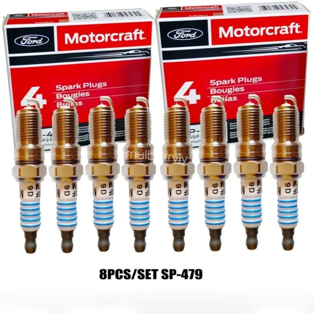 8PCS SP-479 AGSF22WM Platinum Spark Plug For Ford Lincoln Excursion Mazda Peugeot Expedition Panoz AGS F22 WM F150 V8 4.6/5.4L