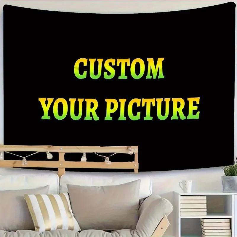 1Pc Customizable tapestry with personalized photos | Perfect for weddings, parties, living rooms, ,  Halloween and Christmas