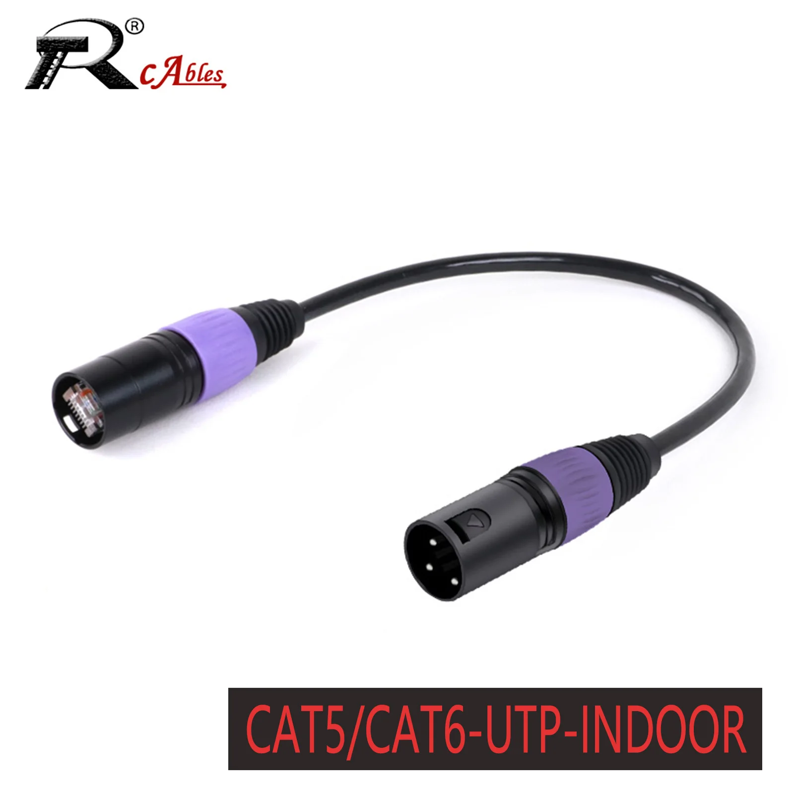 

1PC XLR 3-Pin Male to RJ45 Male Adapter Cable-XLR to RJ45 Zinc Alloy Connector,CAT5/CAT6 UTP Cable for DMX-CON Controller Series