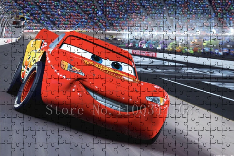 Disney Movies Cars Jigsaw Puzzles Lightning Mcqueen Dr Hudson Sally Die Paper Puzzles Children Education Toys Assemble Game