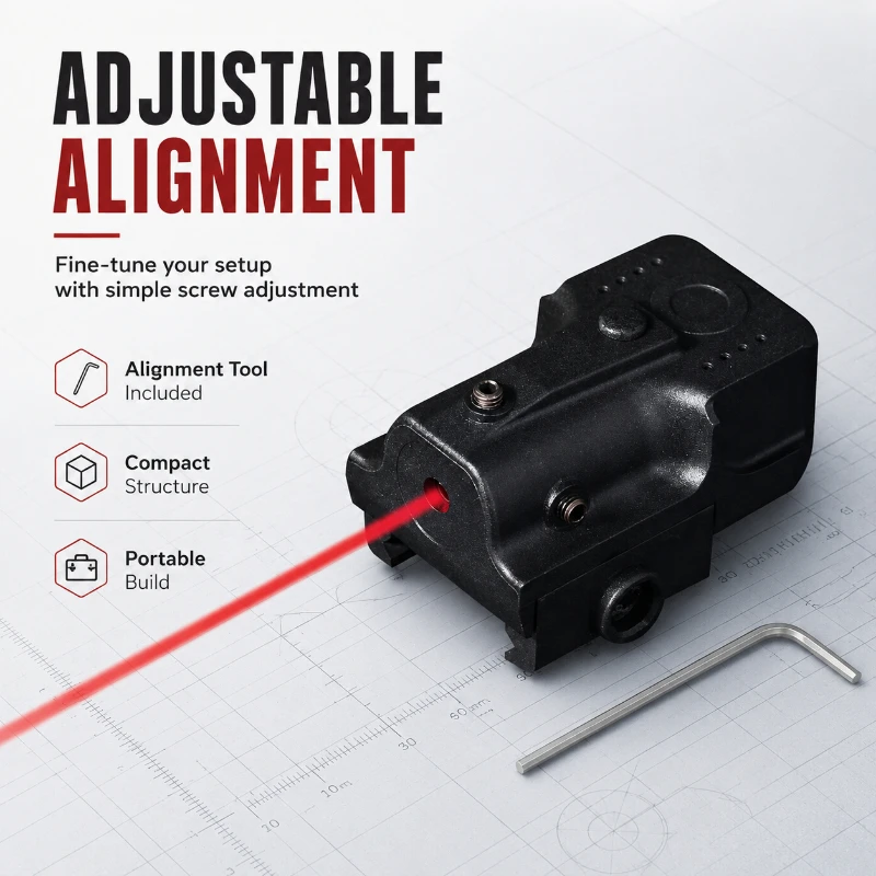 Mini Portable Alignment Calibration Tool Nylon Shell Adjustable Positioning Unit Works With 20mm Universal Guide Rail