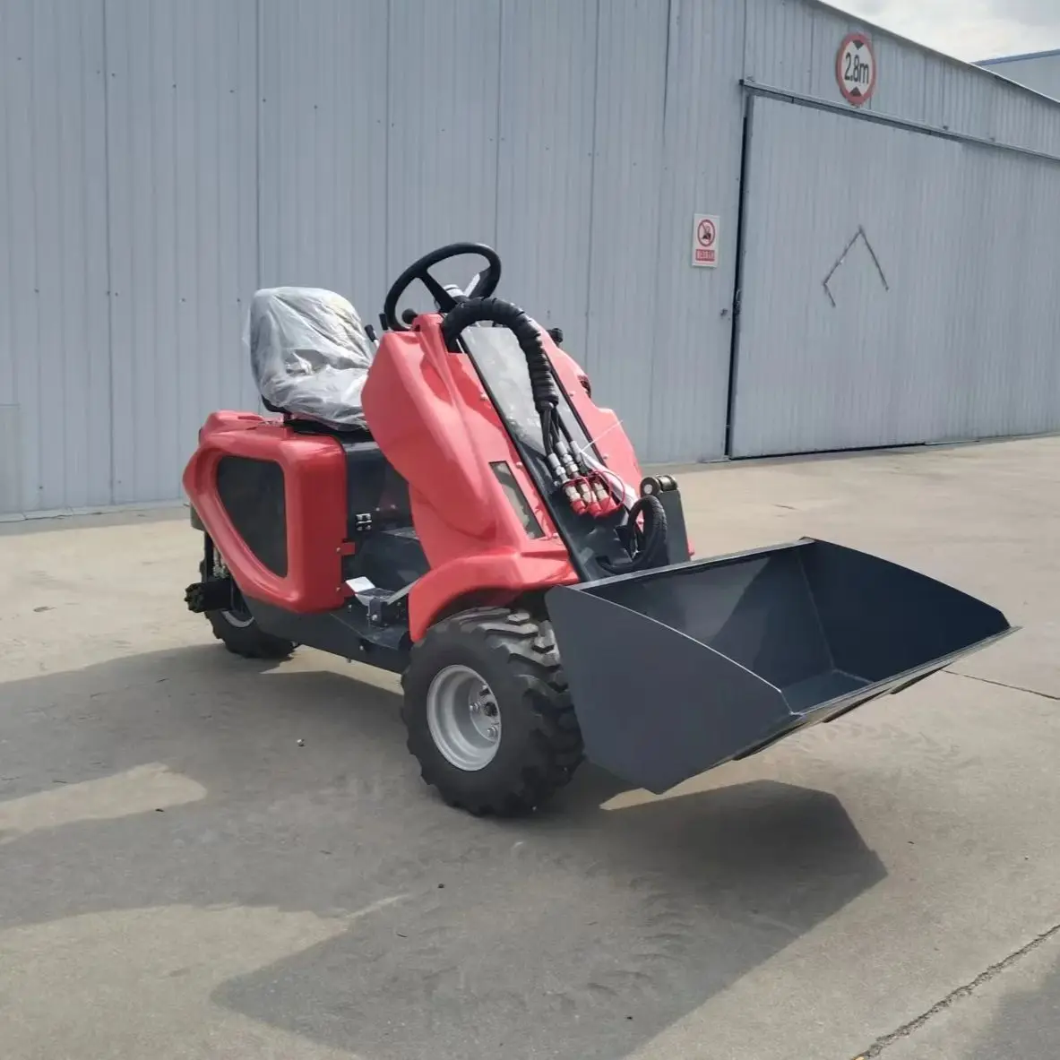 Mini chargeuse compacte diesel sur chenilles, petite chargeuse sur pneus, moteur EPA Kubota