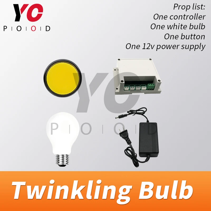 Escape Prop Talking Light Twinkling bulb Room Ecape props players find the clues by flashing bulb escape room gadget