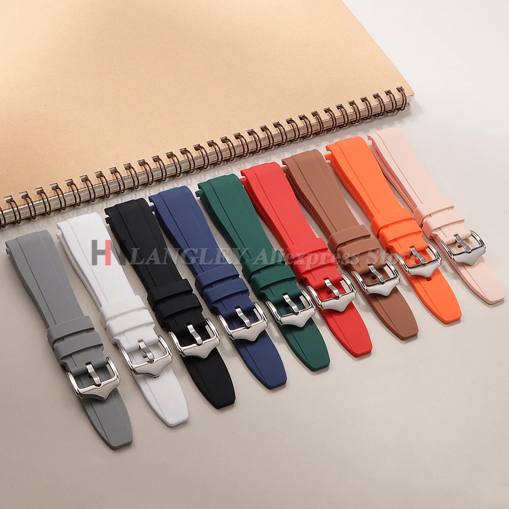 20mm 22mm Rubber Strap High Quality Curved End Silicone Watch Band for Omega for Swatch Moonswatch Bracelet Waterproof Wristband