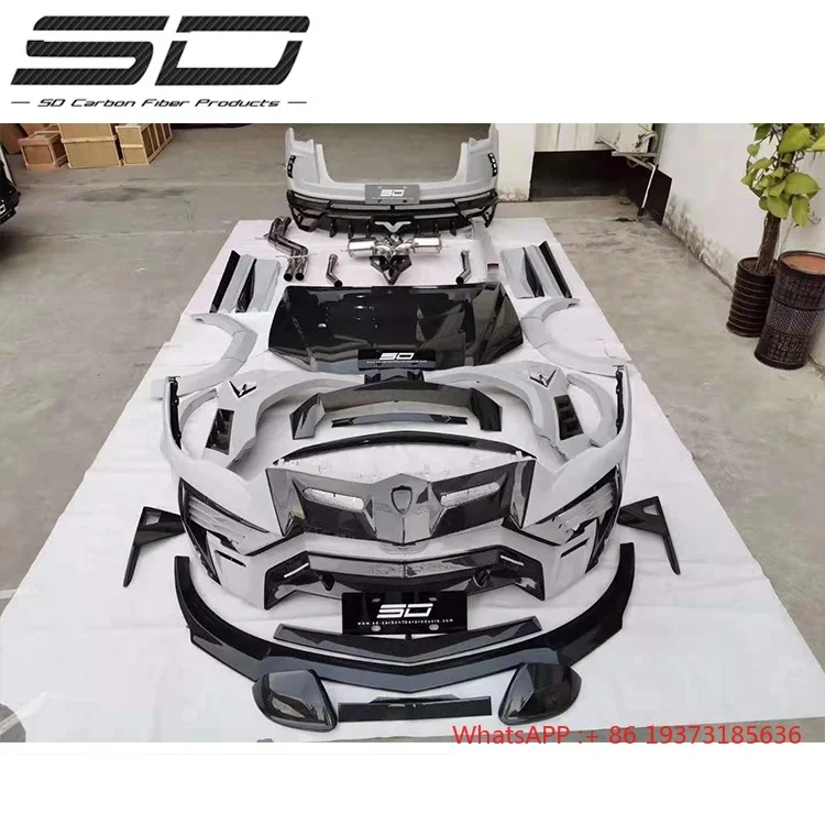M Style Dry Carbon Fiber Wide Body Kit for Lamborghini Urus Car Bumper Bonnet Rear Spoiler