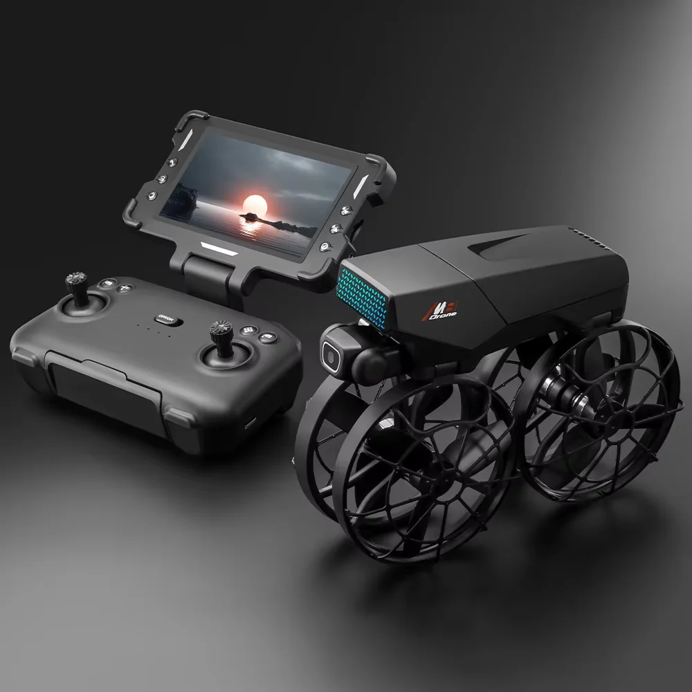 Novo mini drone com câmera m8 com câmeras duplas design dobrável capa protetora 360 rolo de luzes led motor sem escova quadcopter