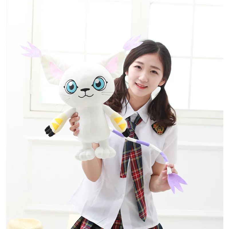 Tailmon Plush Doll Anime Digimon Adventure DIGITAL X-evolution Yagami Hikari Figure Toy Cosplay 45cm for Gift