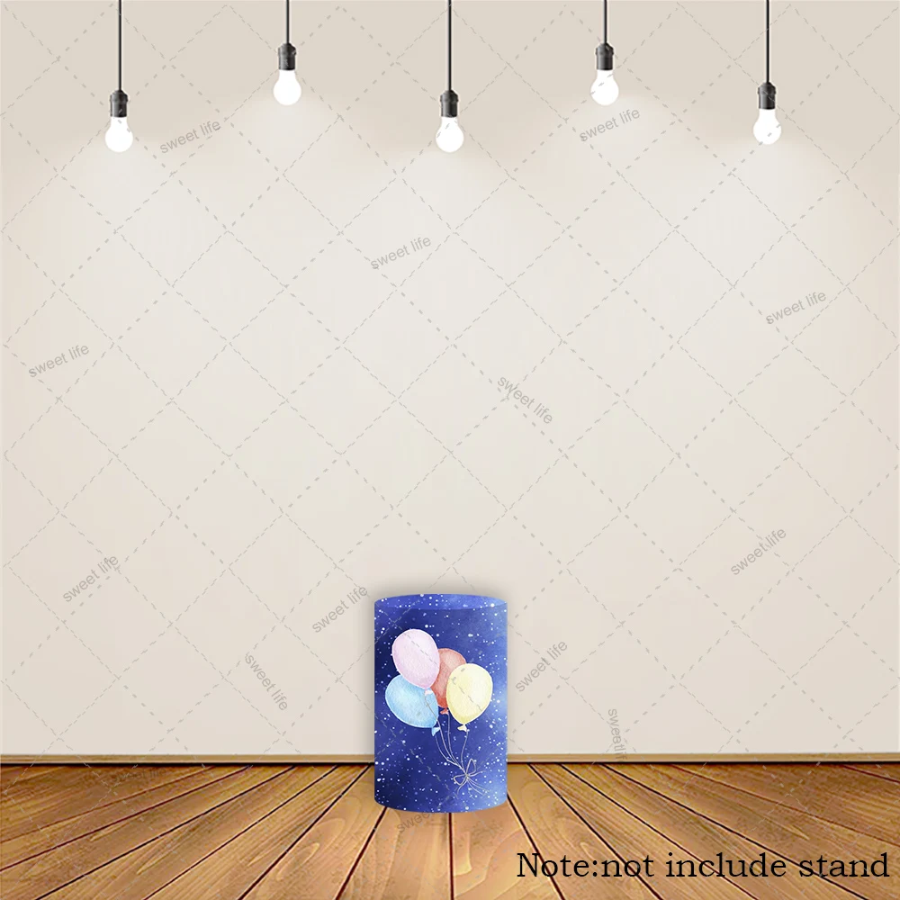 Rautenförmiges Muster Ballon Party Sockel Abdeckung Zylinder Geburtstag Baby Dusche Stoff Tischdecke Dekoration