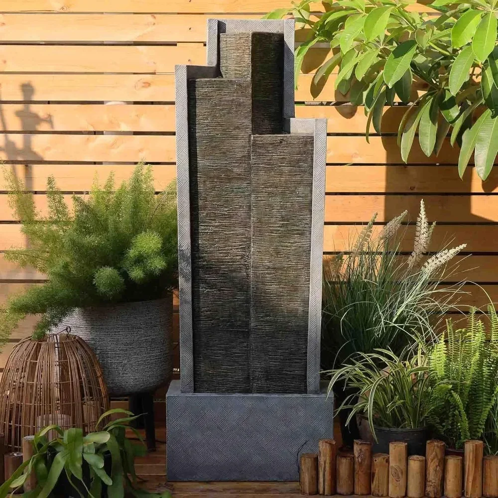 3-Tiered Water Fountain Outdoor Garden - 49.61