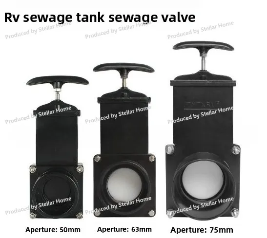 RV Accessories - Dual-Function Drain/Gate Valve for Clean/Sewage/Black Water Tanks (Motorhome/Camper/Caravan)