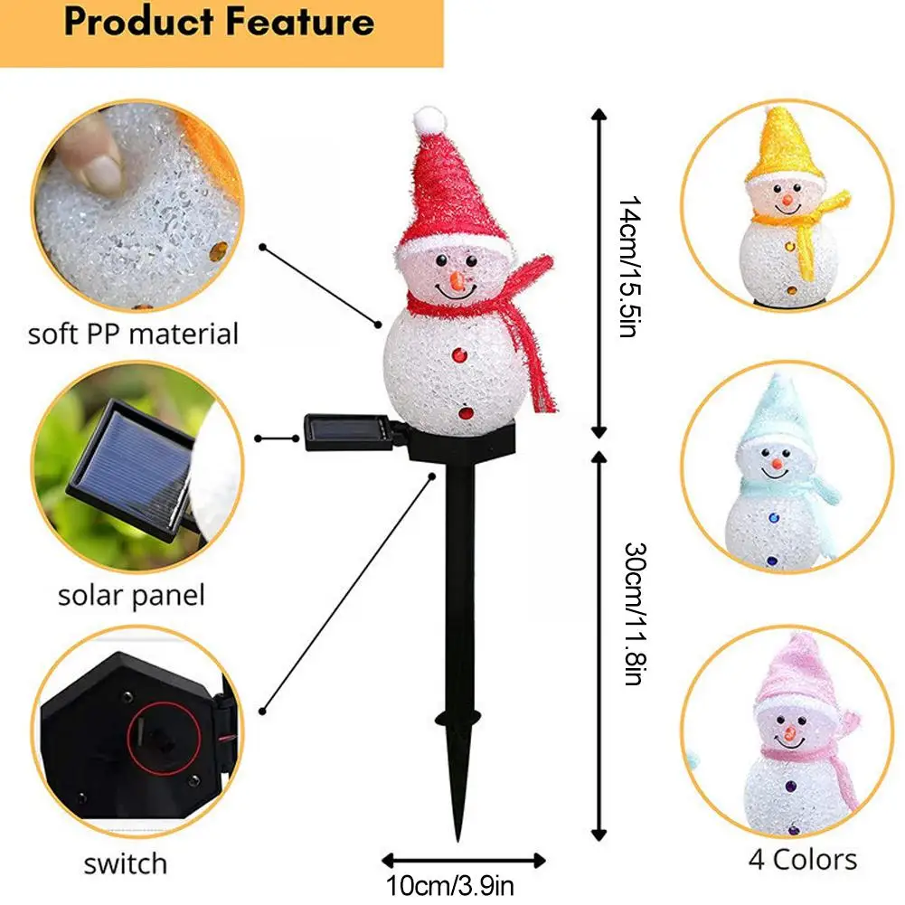 ثلج الشمسية عيد الميلاد أضواء المسار جو الديكور للماء التوصيل الأرضي فناء ساحة الخفيفة #6