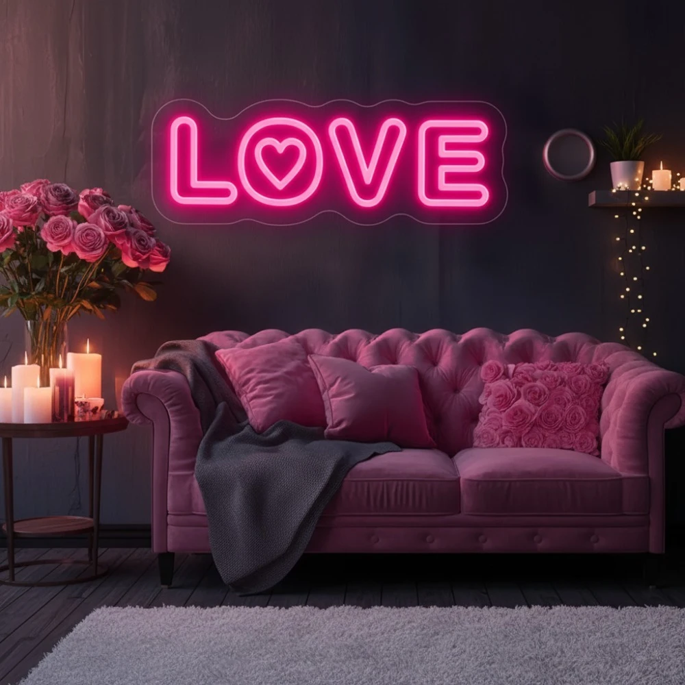 

Романтическая любовь, неоновая вывеска, USB светодиодный светильник с переключателем, подвесной декор на День святого Валентина, годовщина свадьбы, идеальный подарок для пар