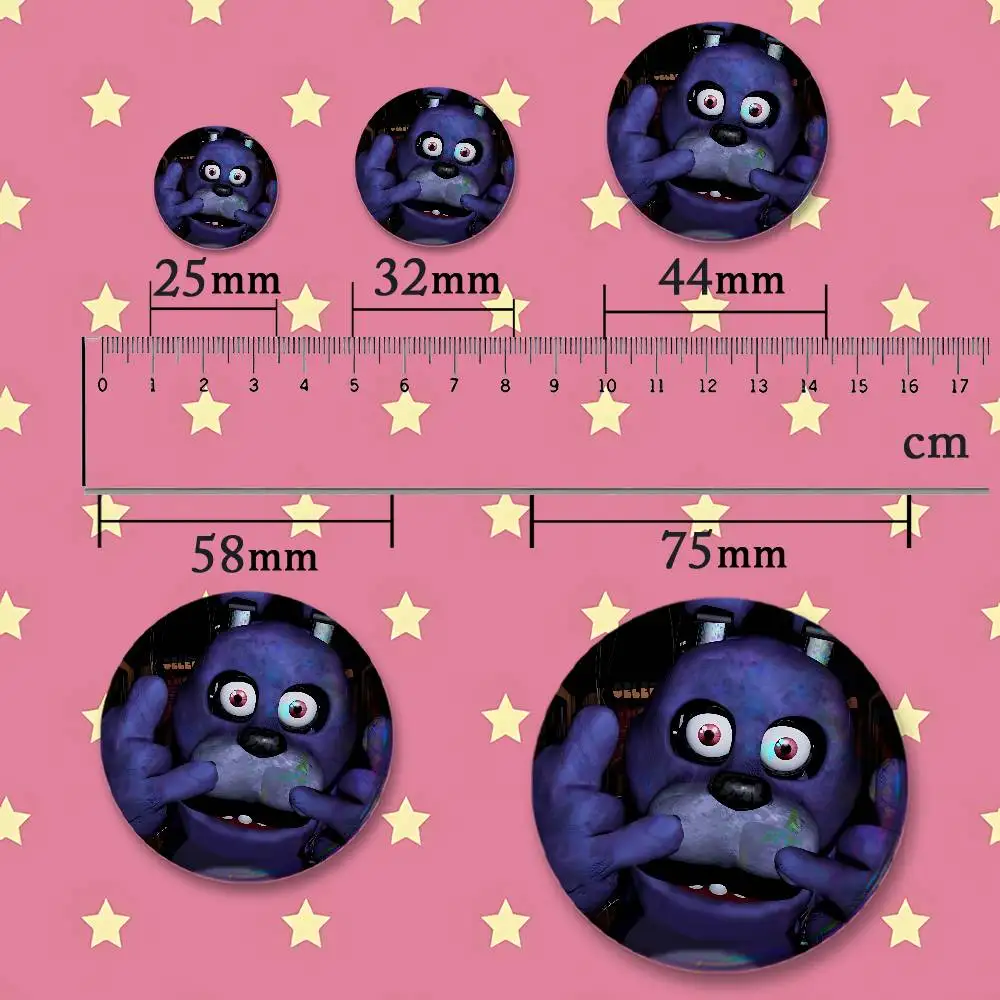 F-FnafS B-Bonnie Badges Round Itabag Decoration IP Peripheral Products 58mm 44mm 32mm 75mm 25mm Mini