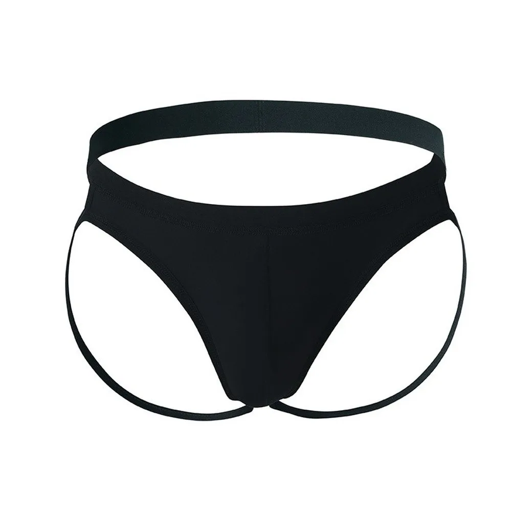1pc Men Ice Silk Backless Erotic Underwear Bulge Pouch G-String Solid T-Back Thongs Bikini Briefs Breathable Thongs