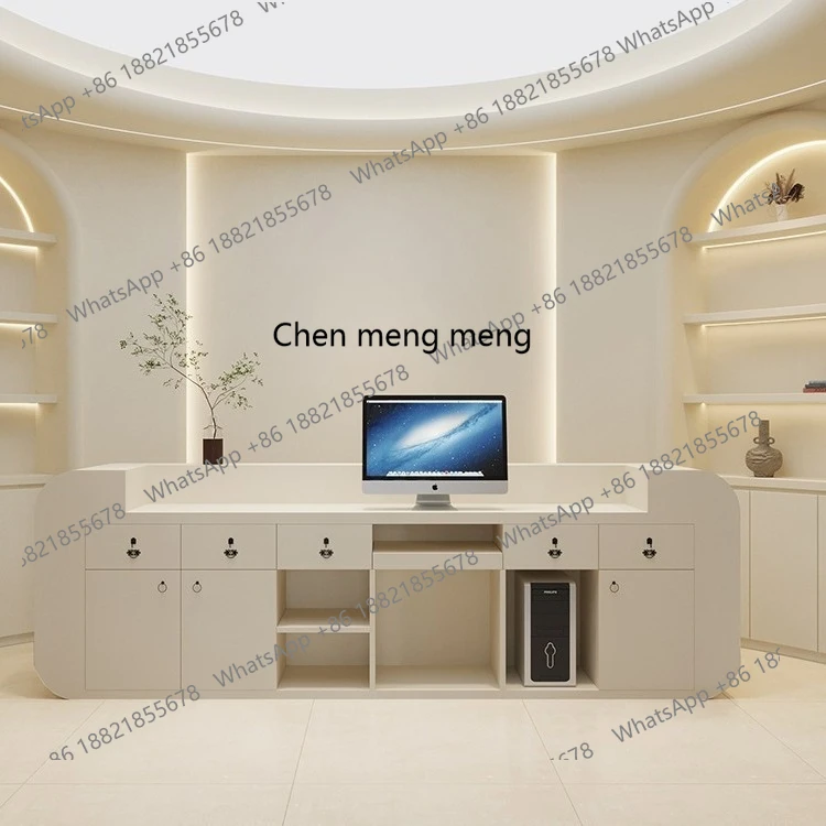 بار صالون التجميل، مركز صحي بسيط وحديث لصفحة الخروج، مكتب الاستقبال