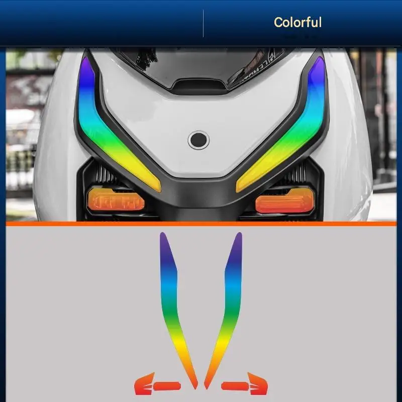 For CFMOTO 150SC‑F 2026 TPU Gradient Headlight Film Self‑Healing Anti‑Scratch Day Running Light Decor Sticker Mod Accessories