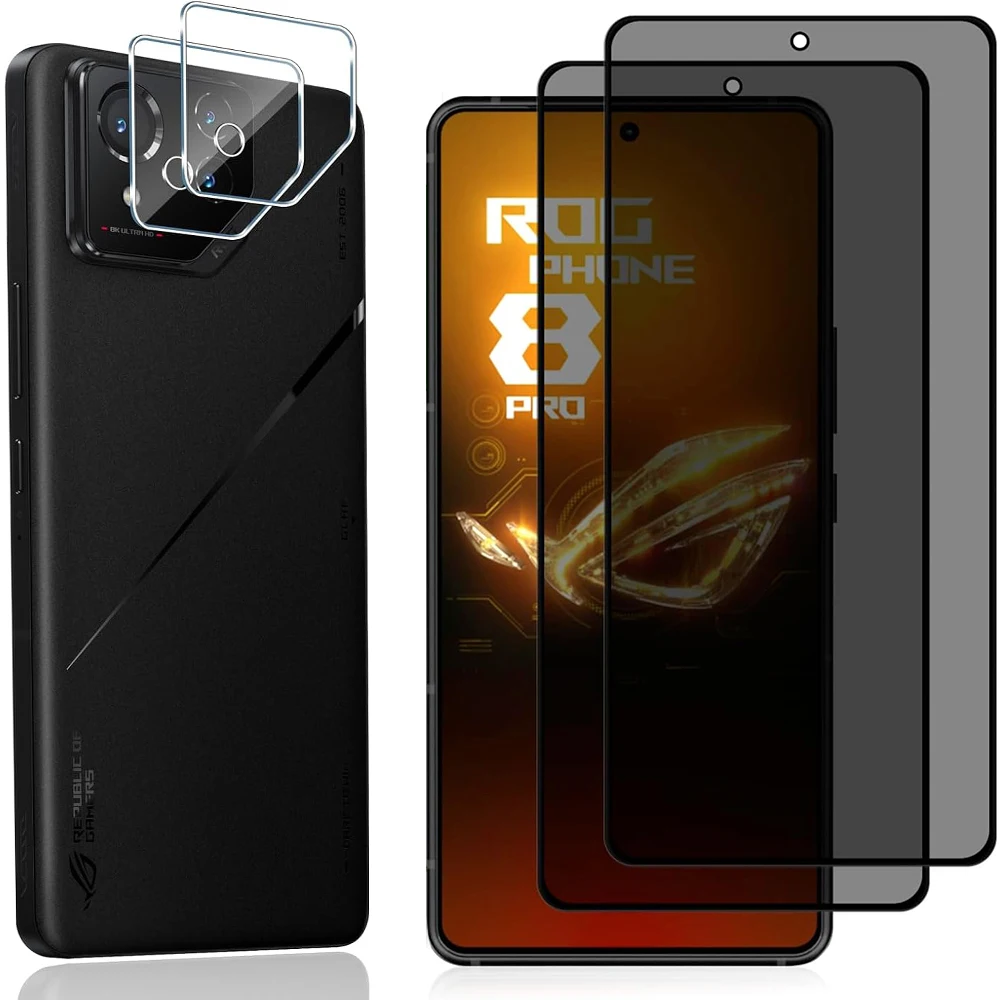 2.5D 9H Privacy Screen Protectors for ROG Phone8 Anti-Spy Pr