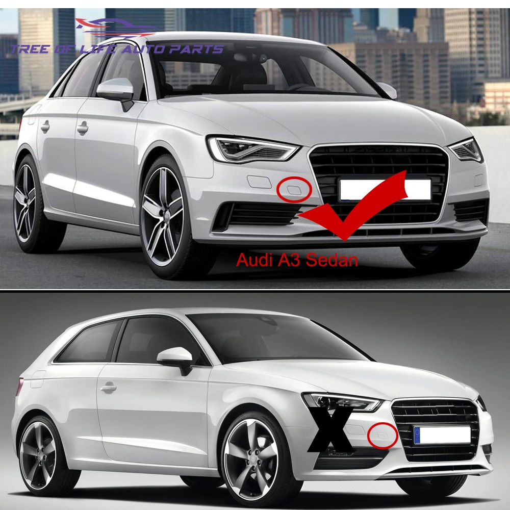 لأودي A3 8 فولت سيدان 2013 2014 2015 2016 غير نماذج رياضية المصد الأمامي سحب سحب خطاف العين غطاء غطاء غير مصبوغ