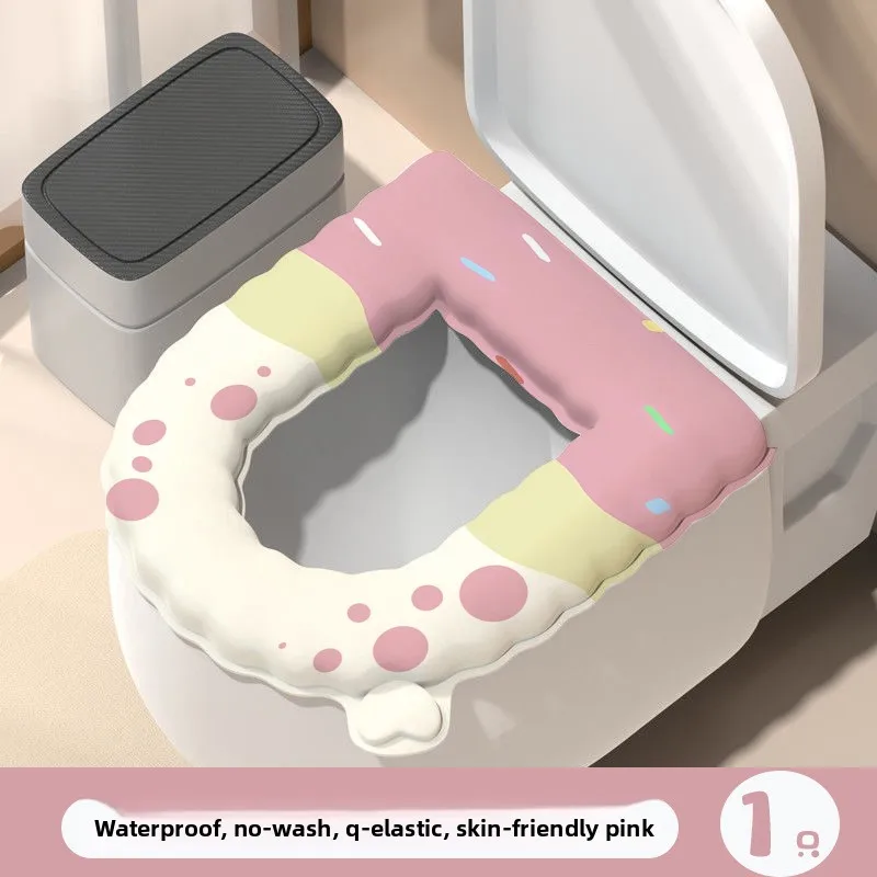 New EVA Toilet Seat Cover Waterproof Universal All Season Cute Girl Design Soft Comfortable Anti Slip Easy Clean for Home