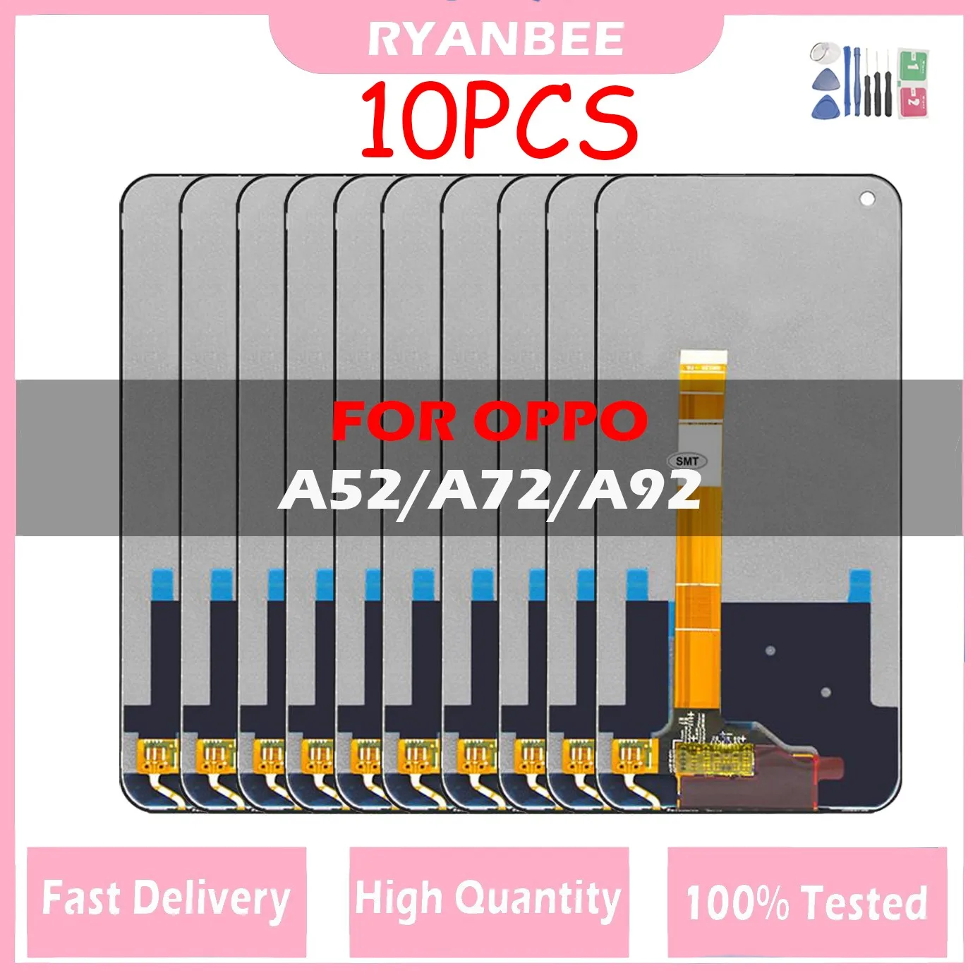 

10PCS Original LCD For Oppo A72 A92 A52 CPH2067 LCD Display 10 Touch Screen Digitizer Assembly Replacement For Oppo Realme A52