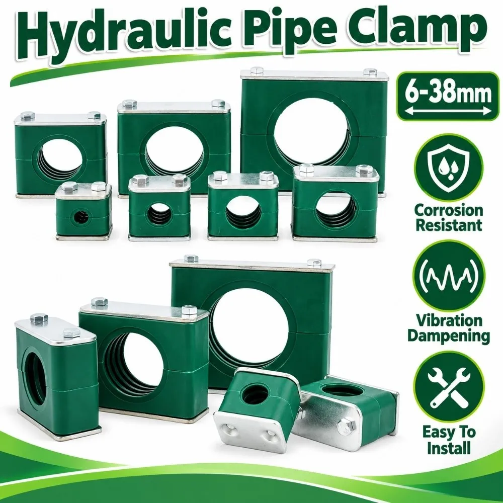 New 6-38mm Pipe Clamp Plastic With Hex Bolts Hydraulic Clamp Single Hole Pipe Bracket Engineering Machinery