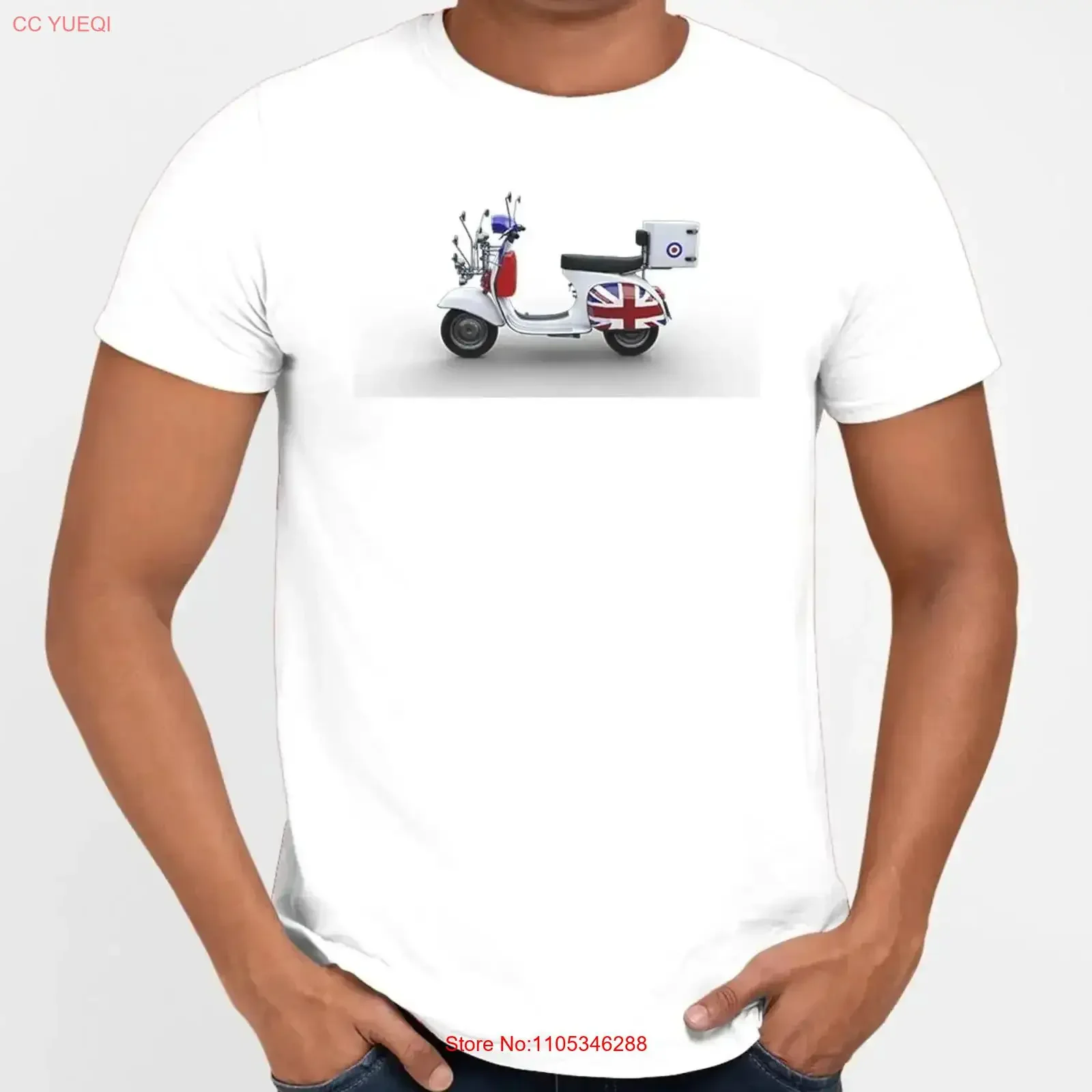 Camiseta Scooter Biker Brit Quad 70S 80S, estilo retrô, filme vintage, comédia, lavada, ligeiramente macia, elástica, respirável, vintage.