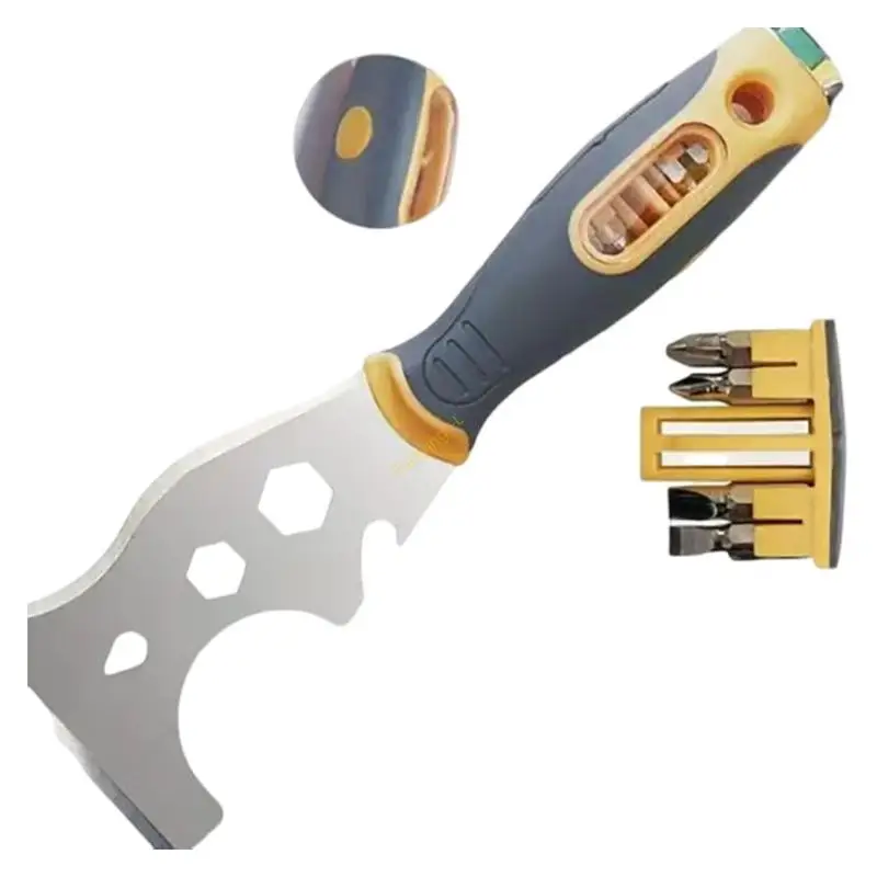16 Function Scraper Stainless Steel Material Compact Body 300g Weight Repair Tool Set