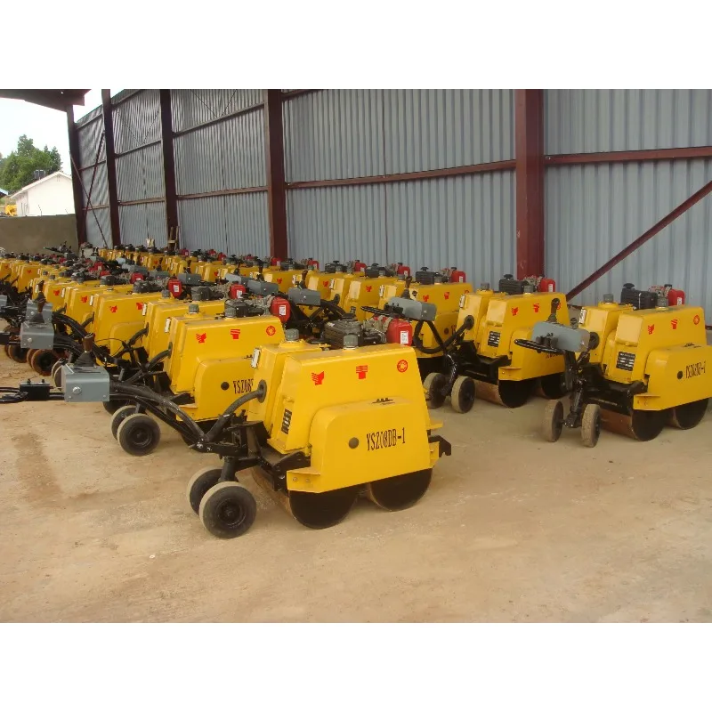 Podwójna wibracyjna walcarka drogowa, w pełni hydrauliczna mini walcarka z silnikiem, prowadzona przez operatora.