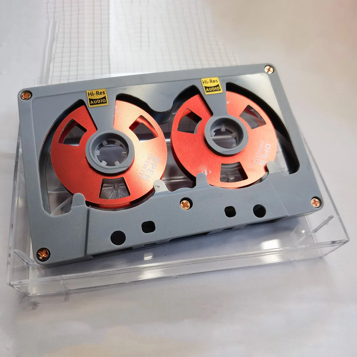 Neue Audio-Kassettenrolle zum Spulen, Kassette, 50 Minuten, leeres Klebeband, doppelseitige Metallrolle, hohles Gehäuse, selbstgemachtes, hochwertiges Design – Detail 7
