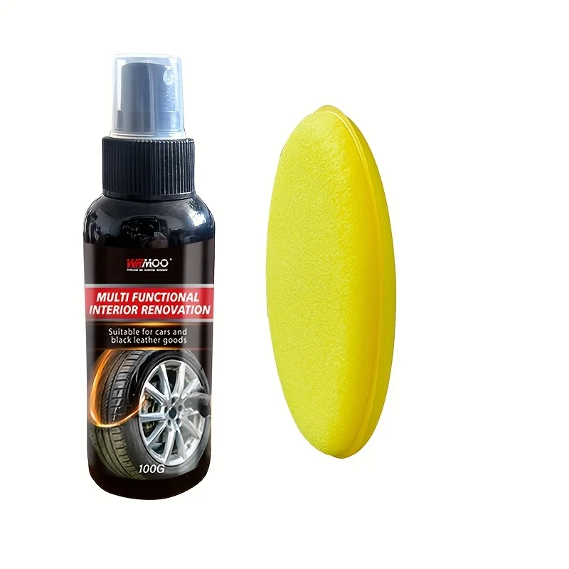 Spray de brillance et de restauration des pneus, 100g, revitalisant à brillance rapide avec protection UV, blanchiment et brillance longue durée