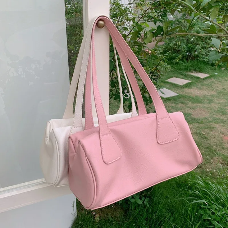 

Women's Handbags Trend 2025 Korean Pu Leather Big Shoulder Tote Bag for Woman High Quality Large Fashion Designer Female Shopper
