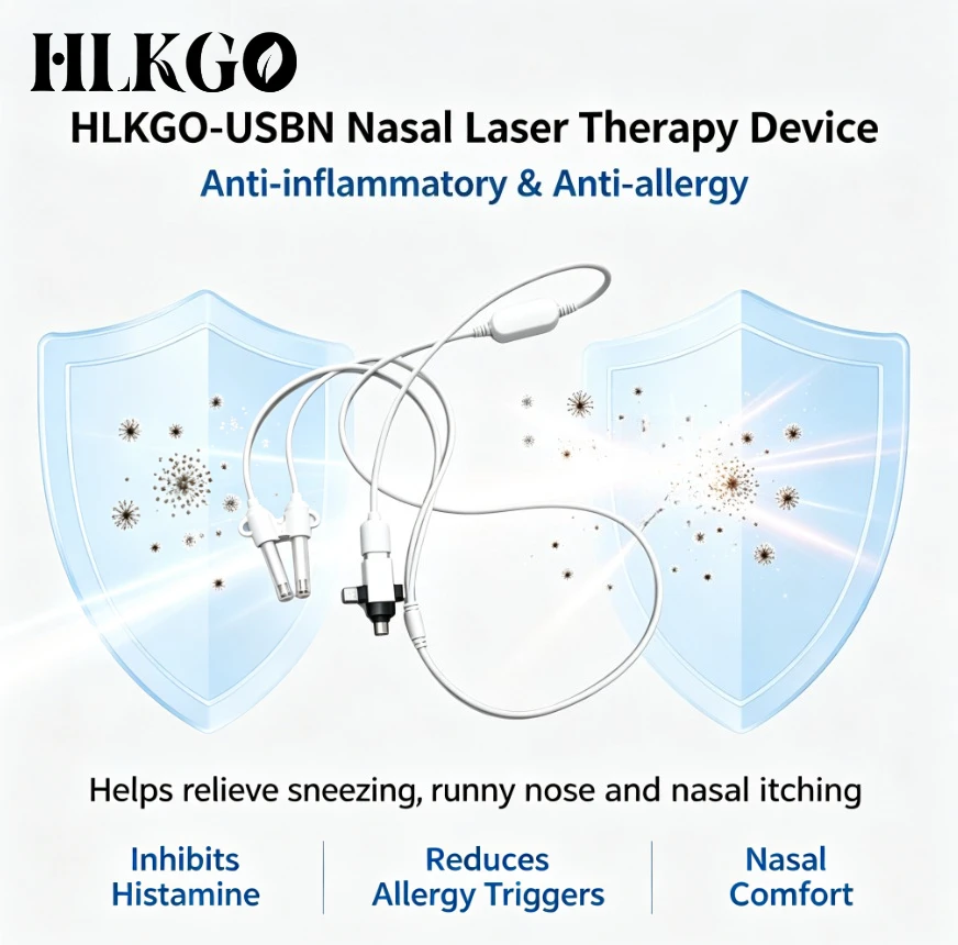 Rhinitis Allery Runny Sneeze Relief – Low Frequency Pulse Laser Therapeutic Device for Nose Care Massage Treatment