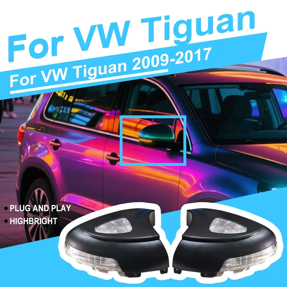 

LED Mirror Turn Signal Lights Flowing Water Dynamic Blinker For VW Tiguan 2009 2010 2011 2012 2013 2014 2015 2016 2017