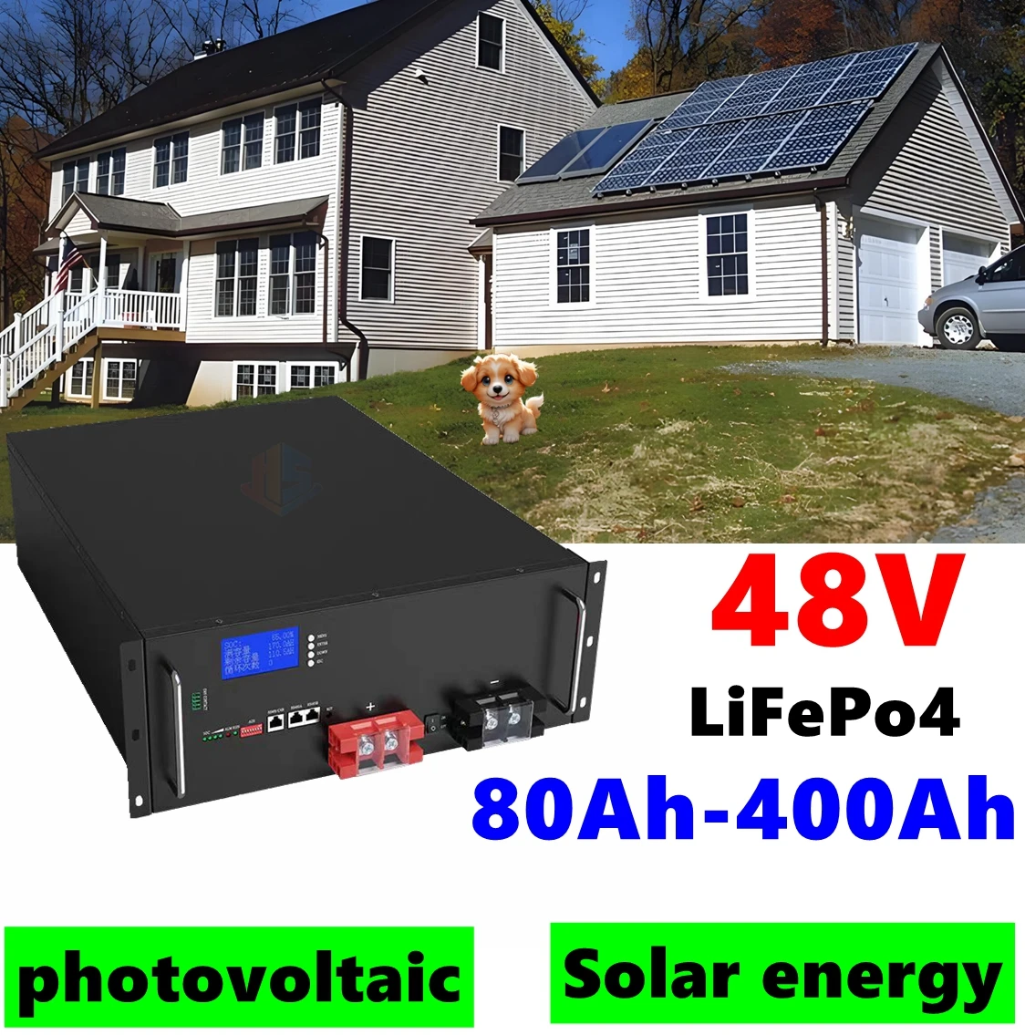 

HS 48V 80Ah 100Ah 120Ah 150Ah 200Ah 10 KWH 300Ah 400AH lifepo4 lithium batterry bluetooth App BMS for Solar system photovoltaic