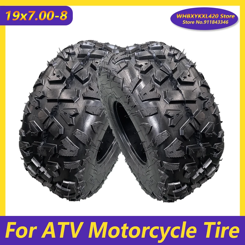 8 Inch ATV Tire 19x7.00-8 Four Wheel Vehcile Motorcycle Fit for 50cc 70cc 110cc 125cc Small  Front or Rear Wheels