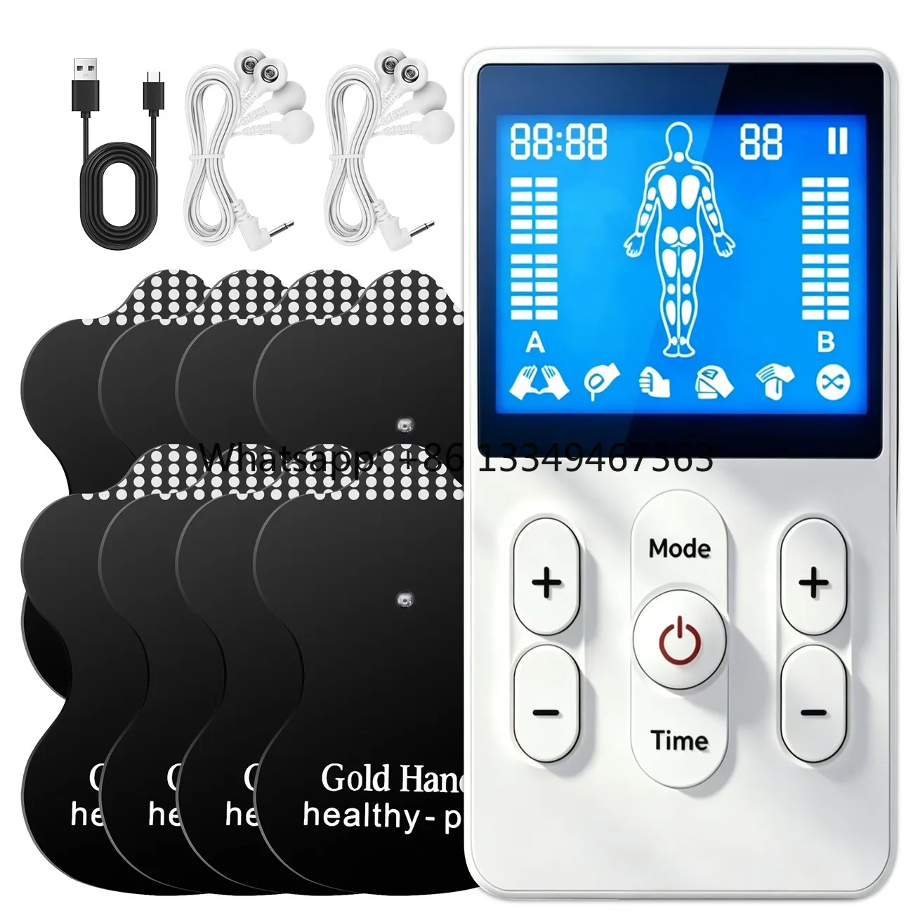 12 Modes 20 Levels Dual Channel TENS EMS Muscle Stimulator Pain Relief Therapy for Home Physiotherapy & Sports Recovery