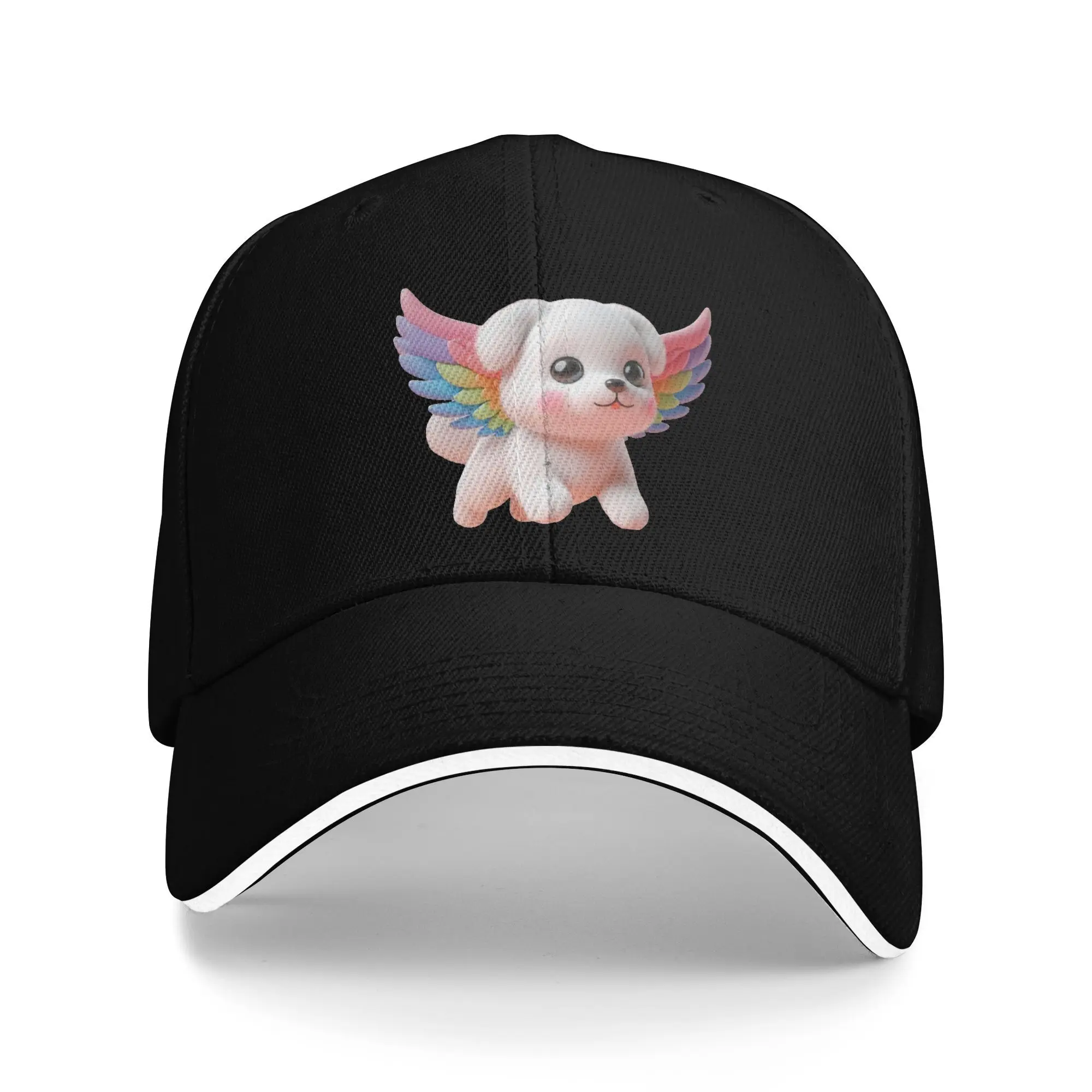 

3D Animals Baseball Cap Dog with Colorful Wings Streetwear Couple Women Hip Hop Hats Sun Design Outdoor Sports Snapback Cap