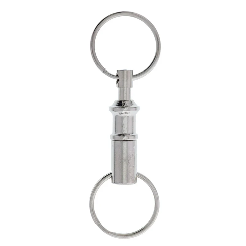 1PC Convenient Detachable Key Chains Removable Pull Apart Quick Release Keyrings Removable Double Split Rings Snap Lock Holder