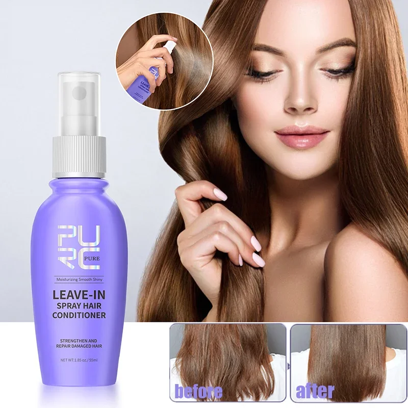 Smooth Hair Spray Hair Mask Conditioner Coconut Oil After Care Leave-In Spray Hair Mask for Damaged Hair De-Curl Shampoo