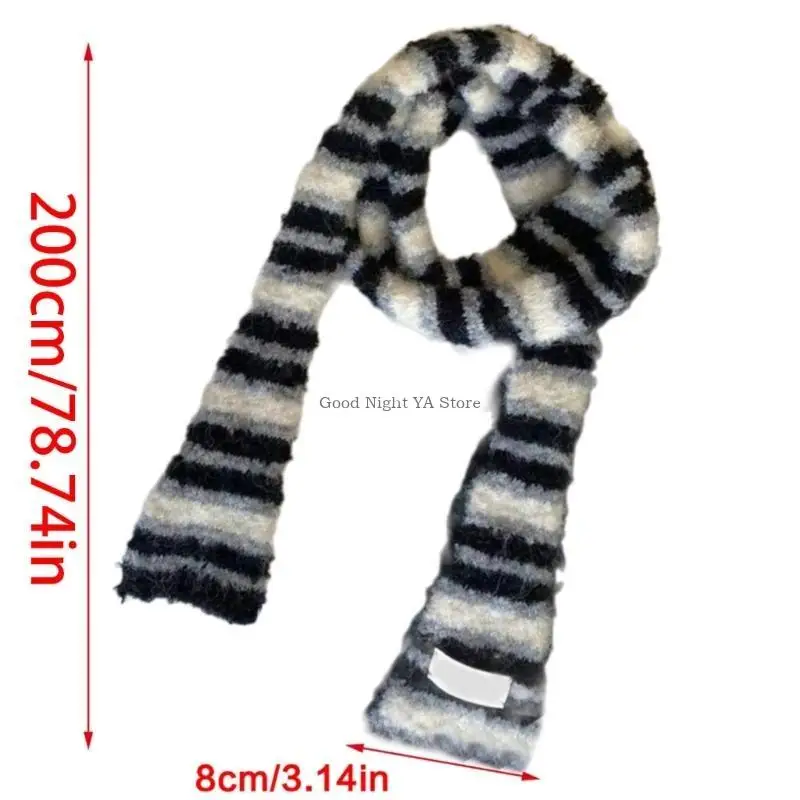 Women Skinny Scarf Thin Choker Knit Belt Long Tie Scarf Bag Handle Wrap image 6