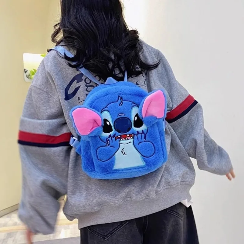 2025 nova mochila de pelúcia de ponto kawaii para crianças dos desenhos animados boneca de pelúcia saco para meninas saco de armazenamento portátil e versátil