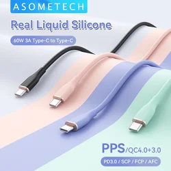 2M 60W USB C To USB Type C Cable PD Fast Charging Charger cord USBC Wire 3A TypeC Cable For Xiaomi Samsung Huawei Macbook iPad