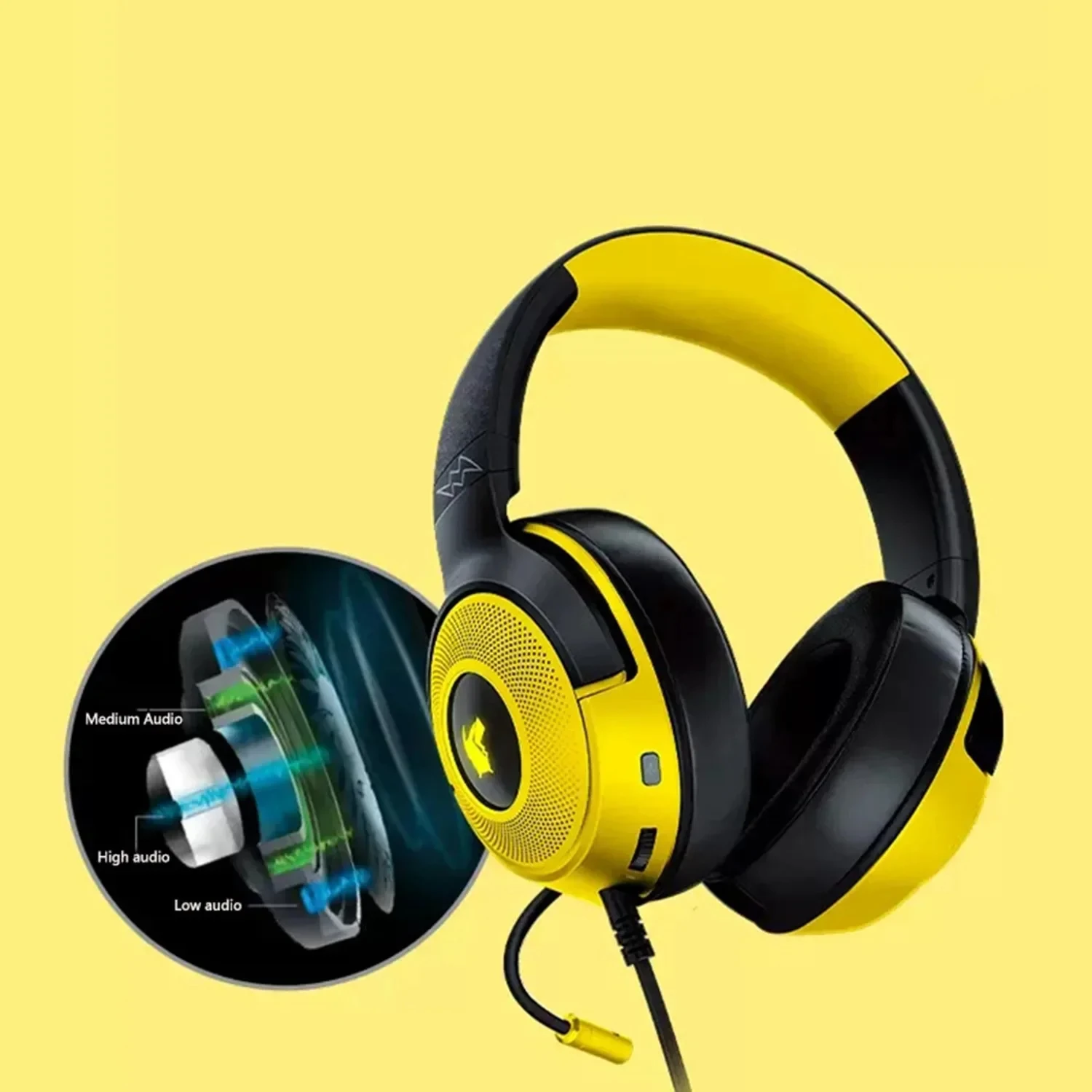 Razer-Kraken Pokémon بيكاتشو سماعات رأس للألعاب ، RGB ، V3 X