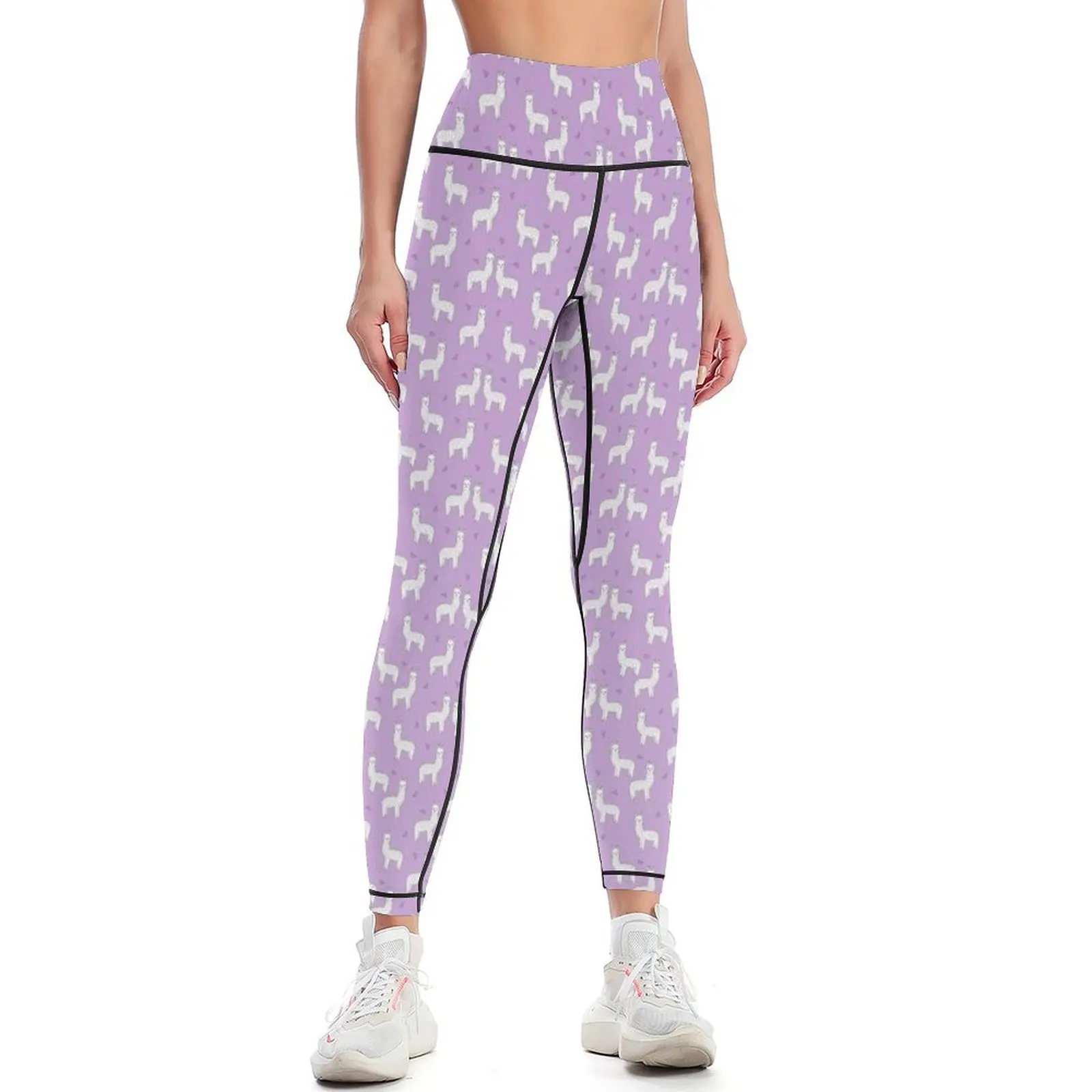 

Alpaca - Wisteria Purple by Andrea Lauren Leggings jogging pants sportswear for gym Womens Leggings