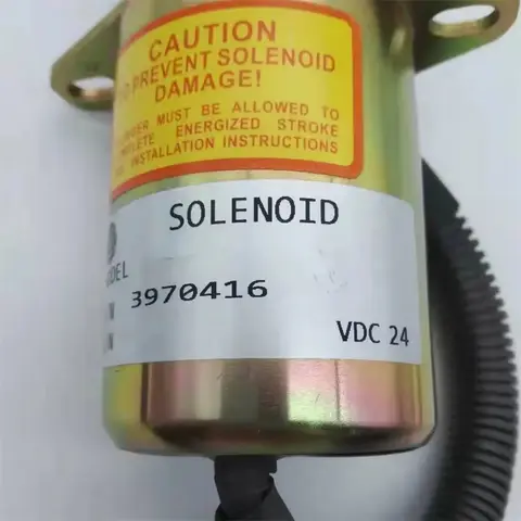 For Excavator Parts 24v Shutoff Stop Solenoid 3970416  For Cummins 6ct Diesel Engine Daewoo