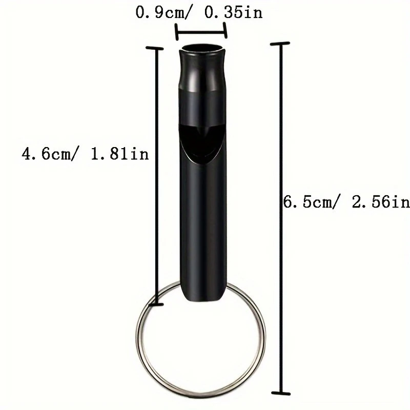 صفارة نجاة للطوارئ من الألومنيوم 5/10 مع سلسلة مفاتيح - للتخييم والمشي لمسافات طويلة والصيد والرياضة ومعلم الصالة الرياضية وتدريب الكلاب #2