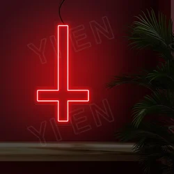 Cross Neon Sign, Cross Led Sign, Upside Down Cross Neon, Jesus Neon Sign, Christian Neon Sign, Cross Sign, Cross Wall art, Cross