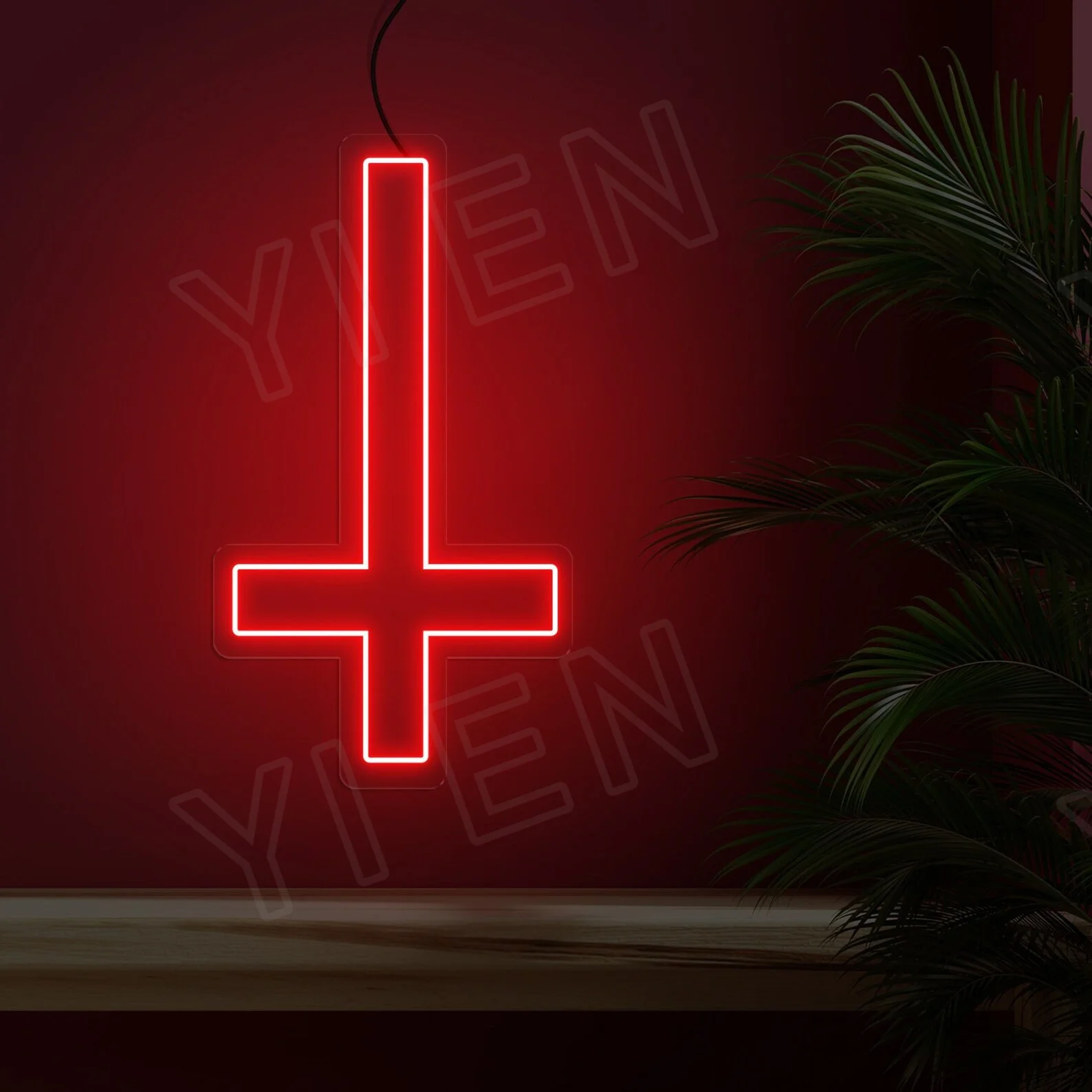 Cross Neon Sign, Cross Led Sign, Upside Down Cross Neon, Jesus Neon Sign, Christian Neon Sign, Cross Sign, Cross Wall art, Cross